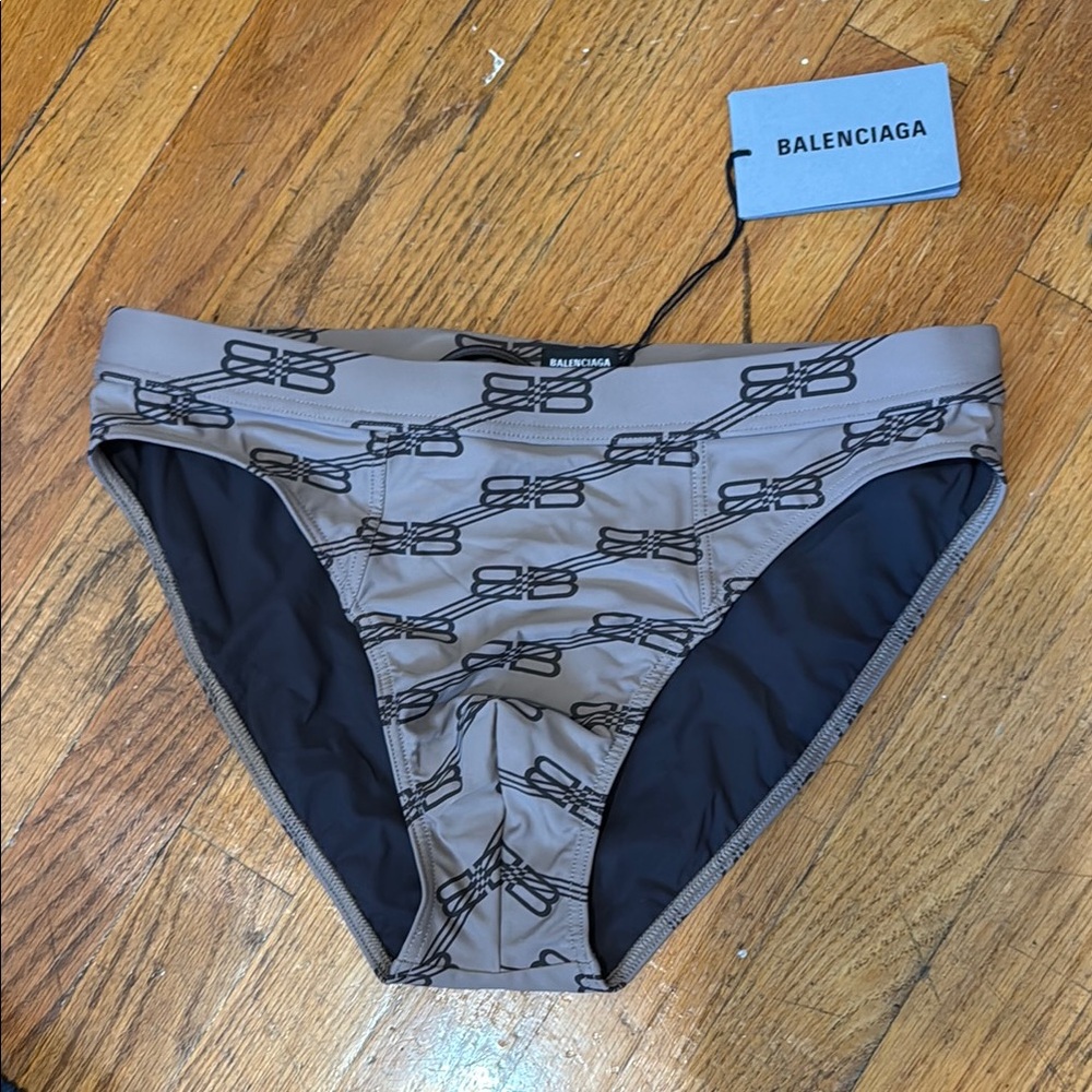 Balenciaga Monogram Mini Swim Briefs